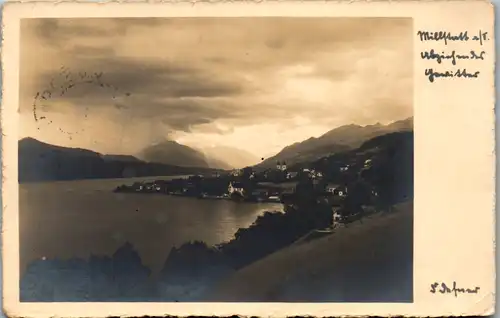 9979 - Kärnten - Millstatt am See , Panorama bei aufziehendem Gewitter - gelaufen 1929