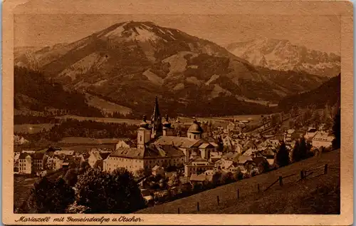 9981 - Steiermark - Mariazell mit Gemeindealpe und Ötscher - gelaufen 1947
