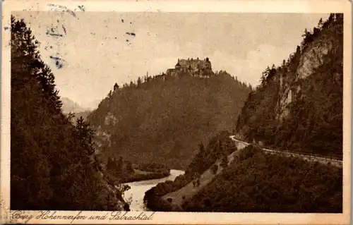 10036 - Salzburg - Burg Hohenwerfen und Salzachtal , Festung - gelaufen 1922