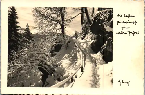 10052 -  - Die besten Glückwünsche zum neuen Jahr , Winterlandschaft - nicht gelaufen