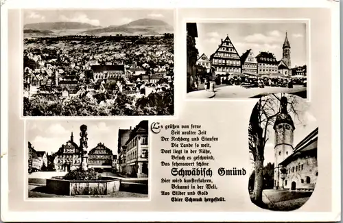 10055 - Deutschland - Schwäbisch Gmünd , Mehrbildkarte - gelaufen 1954