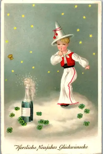 10073 -  - Herzliche Neujahrs Glückwünsche - nicht gelaufen