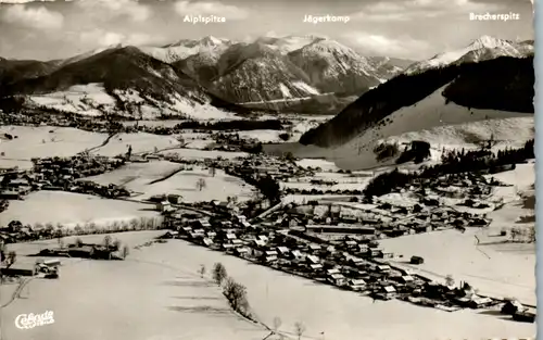 10104 - Deutschland - Hausham mit Schliersee , Brecherspitze und Jägerkamp , Aiplspitze - gelaufen 1962