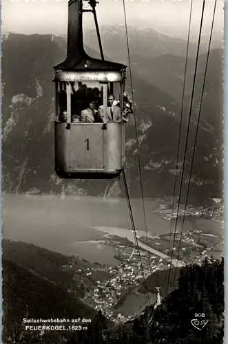 10105 - Oberösterreich - Seilschwebebahn auf den Feuerkogel , Seilbahn , Gondel - gelaufen 1959