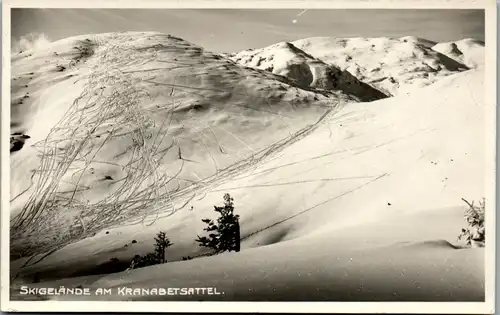 10110 - Oberösterreich - Kranabetsattel , Kranabeth , Skigelände - gelaufen 1933