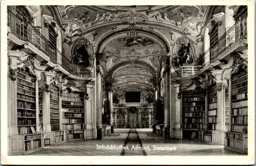 10119 - Steiermark - Stift Admont , Stiftsbibliothek - gelaufen 1951