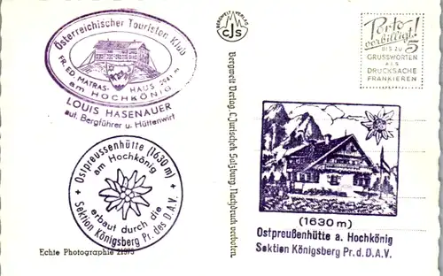 10120 - Salzburg - Hochkönig Gletscher mit Franz Eduard Matras Haus - nicht gelaufen