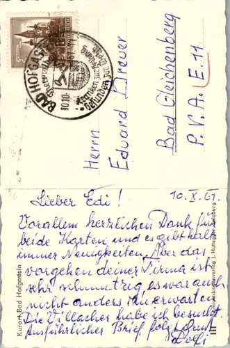 10121 - Salzburg - Hofgastein , Bad Hof Gastein - gelaufen 1961