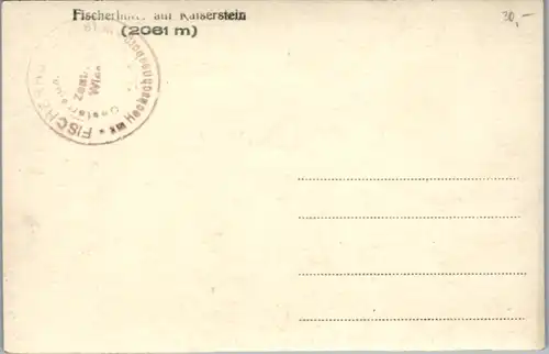 10126 - Niederösterreich - Fischerhütte am Kaiserstein - nicht gelaufen