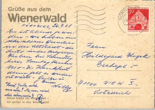 10486 - Deutschland - Wienerwald , Heute bleibt die Küche kalt - wir gehen in den Wienerwald , Werbekarte - gelaufen 1968