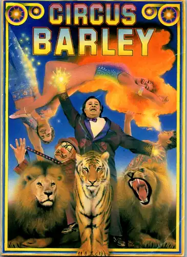 10489 -  - Zirkus Barley , Werbekarte - nicht gelaufen