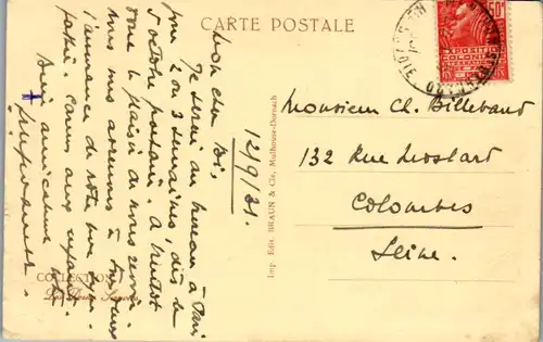 10557 - Frankreich - Annecy , Le Thiou L' Eglise de la Visitation et la Tournette - gelaufen 1931