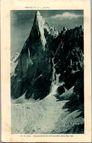 10558 - Frankreich - Chamonix Mont Blanc , Aiguille du Dru - gelaufen 1929