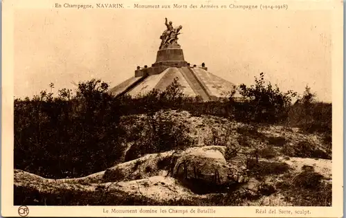 10569 - Frankreich - Navarin , En Champagne , Monument aux Morts des Armees en Champagne , Monument domine les Champs de Bataille - nicht gelaufen