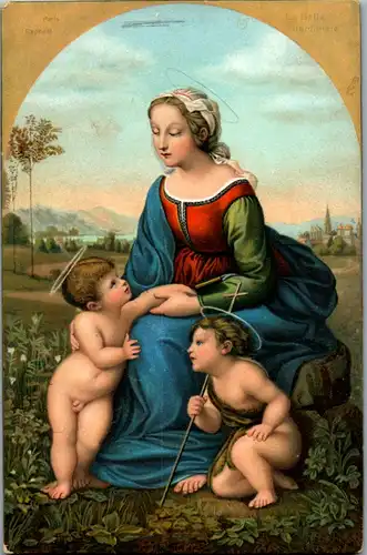 10574 - Künstlerkarte - Paris , Raphael , La Belle Jardiniere - nicht gelaufen