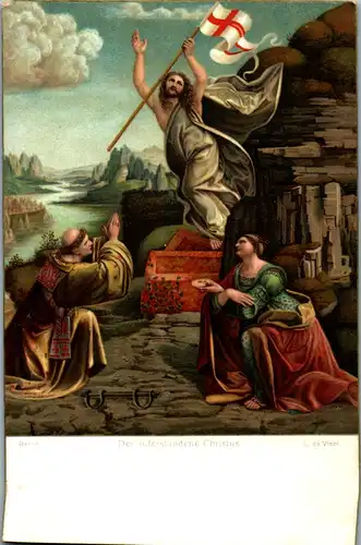 10576 - Künstlerkarte - Der auferstandene Christus , Leonardo da Vinci - nicht gelaufen
