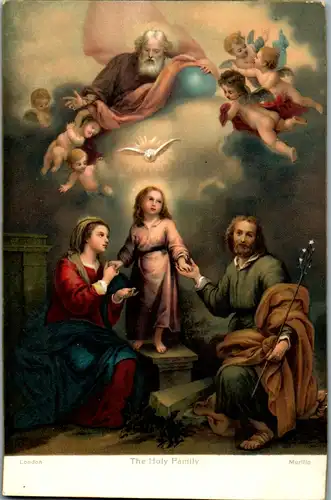 10579 - Künstlerkarte - The holy Family , Murillo - nicht gelaufen