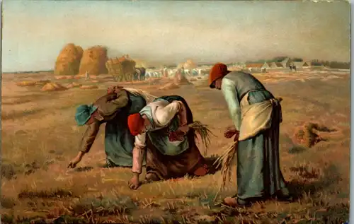 10601 - Künstlerkarte - Les glaneuses , Millet , Frauen bei der Feldarbeit - nicht gelaufen