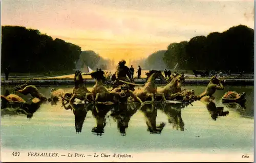 10615 - Frankreich - Versailles , Le Parc , LE Char d' Apollon - nicht gelaufen