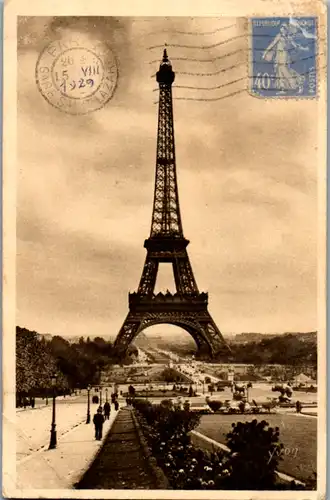 10631 - Frankreich - Paris , La Tour Eiffel - gelaufen