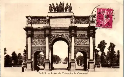 10634 - Frankreich - Paris , L' Arc de Triomphe du Caroussel - gelaufen 1935