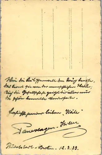 10644 - Aufnahme - Mann mit Hut und Leseglas , Zigarette , Widmung rückseitig v. 1933