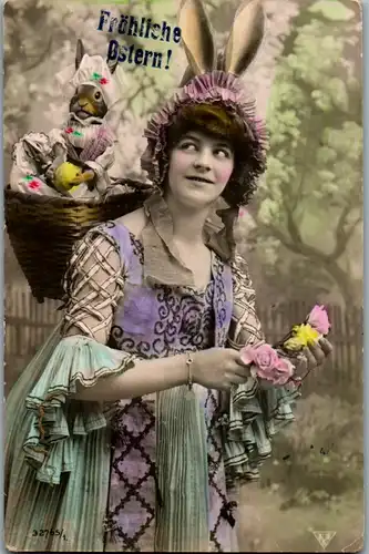 10658 -  - Fröhliche Ostern - gelaufen 1909