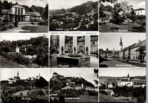 10702 - Steiermark - Bad Gleichenberg , Klöch , Straden , Riegersburg , Trautmannsdorf , Radkersburg , Mehrbildkarte - gelaufen 1963