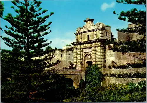 10732 - Malta - Mdina , Haupttor , Main Gate - nicht gelaufen