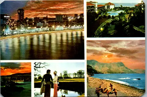 10735 - Spanien - Gran Canaria , Sonnenuntergang , Atardecer en Gran Canaria - gelaufen 1988
