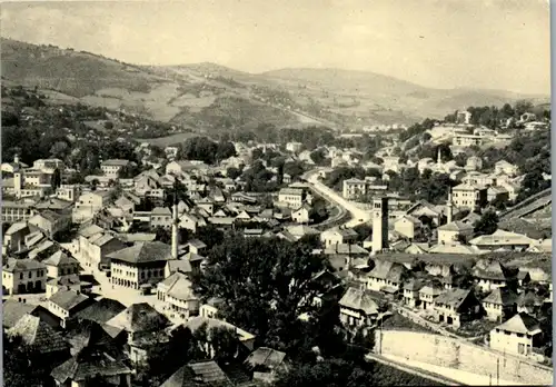 10743 - Bosnien - Travnik , Panorama - nicht gelaufen 1950