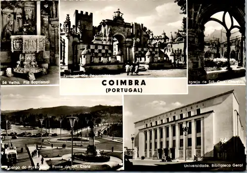 10746 - Portugal - Coimbra , Mehrbildkarte - nicht gelaufen 1958