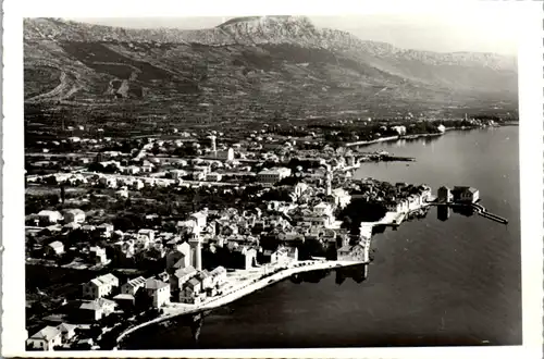 10750 - Kroatien - Kastela , Panorama mit Bergen - nicht gelaufen 1959