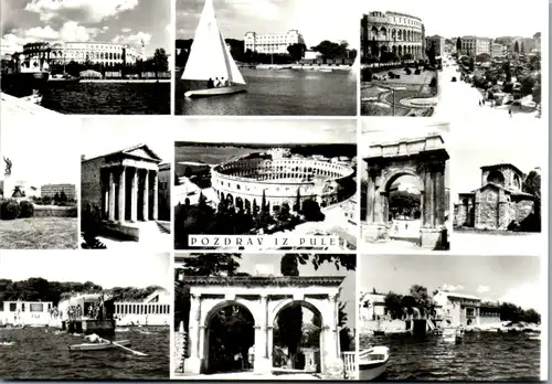 10756 - Kroatien - Pula , Mehrbildkarte - nicht gelaufen 1962