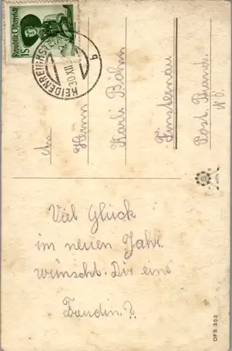 10772 -  - Ein glückliches Neujahr , signiert F. Milan - gelaufen 1952