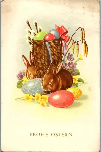 10778 -  - Frohe Ostern - gelaufen 1956