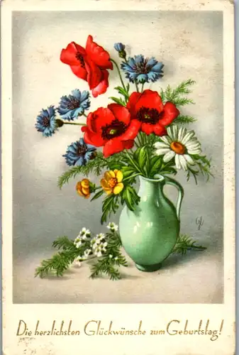 10791 -  - Die herzlichsten Glückwünsche zum Geburtstag - gelaufen 1957