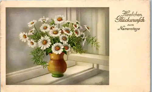 10800 -  - Herzlichen Glückwunsch zum Namenstage , Blumen - nicht gelaufen 1942
