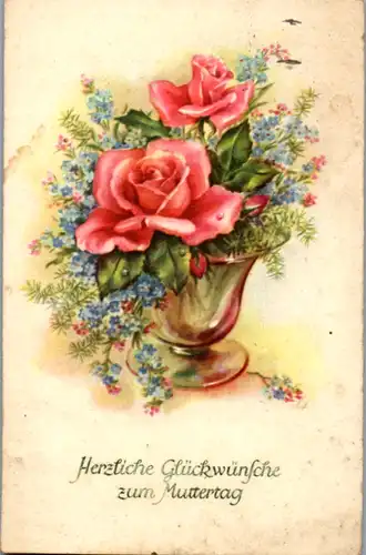 10810 -  - Herzliche Glückwünsche zum Muttertag - gelaufen 1953
