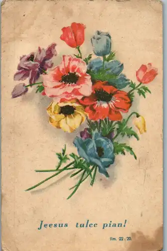 10811 -  - Jeesus tulee pian , Jesus kommt bald , Blumen - gelaufen