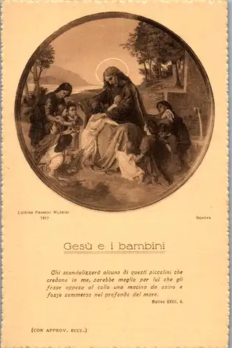 10878 - Heiligenbild - Gesu e i bambini - gelaufen