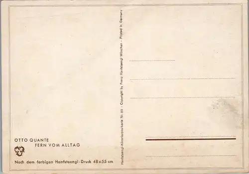 10937 - Künstlerkarte - Fern vom Alltag , Otto Quante - nicht gelaufen