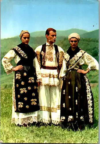 10955 - Kroatien - Tracht , Narodna nosnja iz okolice Vinkovaca , Vinkovci - gelaufen 1967