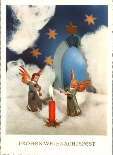 10963 -  - Frohes Weihnachtsfest , Krippe - gelaufen 1987
