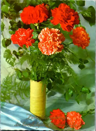 10993 -  - Zum Namenstag herzliche Glückwünsche , Blumen - nicht gelaufen