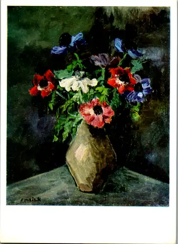 11017 - Künstlerkarte - Blumenstillleben , signiert M. Louise Towae Annik - nicht gelaufen
