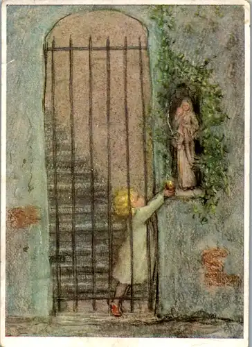 11024 - Künstlerkarte - Für die Mutter , Malerei M. Spötl - gelaufen 1948