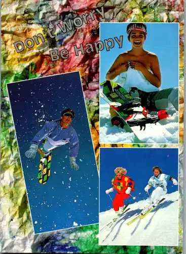 11055 - Skifahren - Obergurgl , Don't worry be happy , Schifotografien - gelaufen