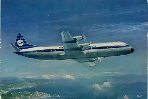 11056 - Flugzeug - KLM's Lockheed Prop-Jet Electra II - nicht gelaufen