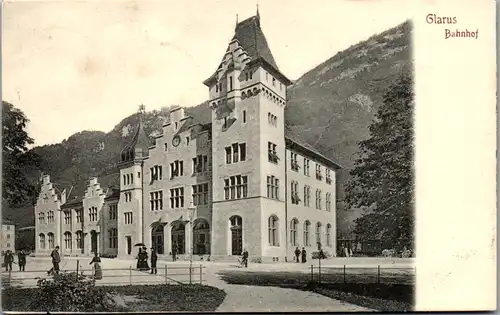 11071 - Schweiz - Glarus , Bahnhof - gelaufen 1905